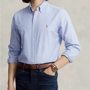 Polo‎ Ralph Lauren Yarmouth Men’s Sz 16/32 Blue Iconic Long Sleeve Oxford